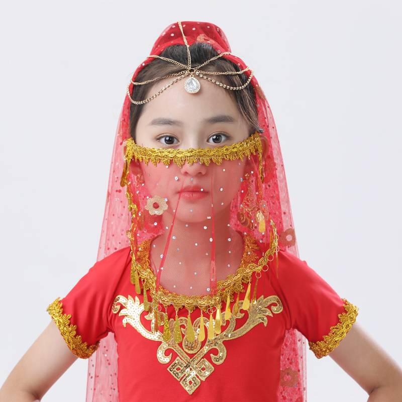 Children's big red veil